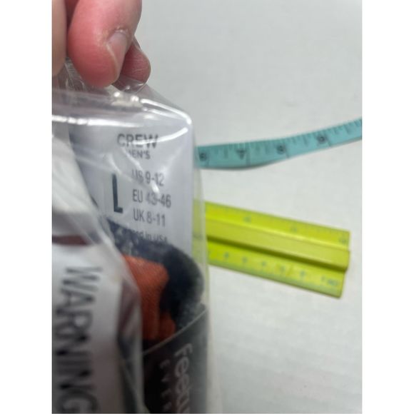 BNWT MENS’ FEETURES ATHERTON RIBBED COMPRESSION CUSHION CREW NAVY STRIPED LARGE - Picture 6 of 8